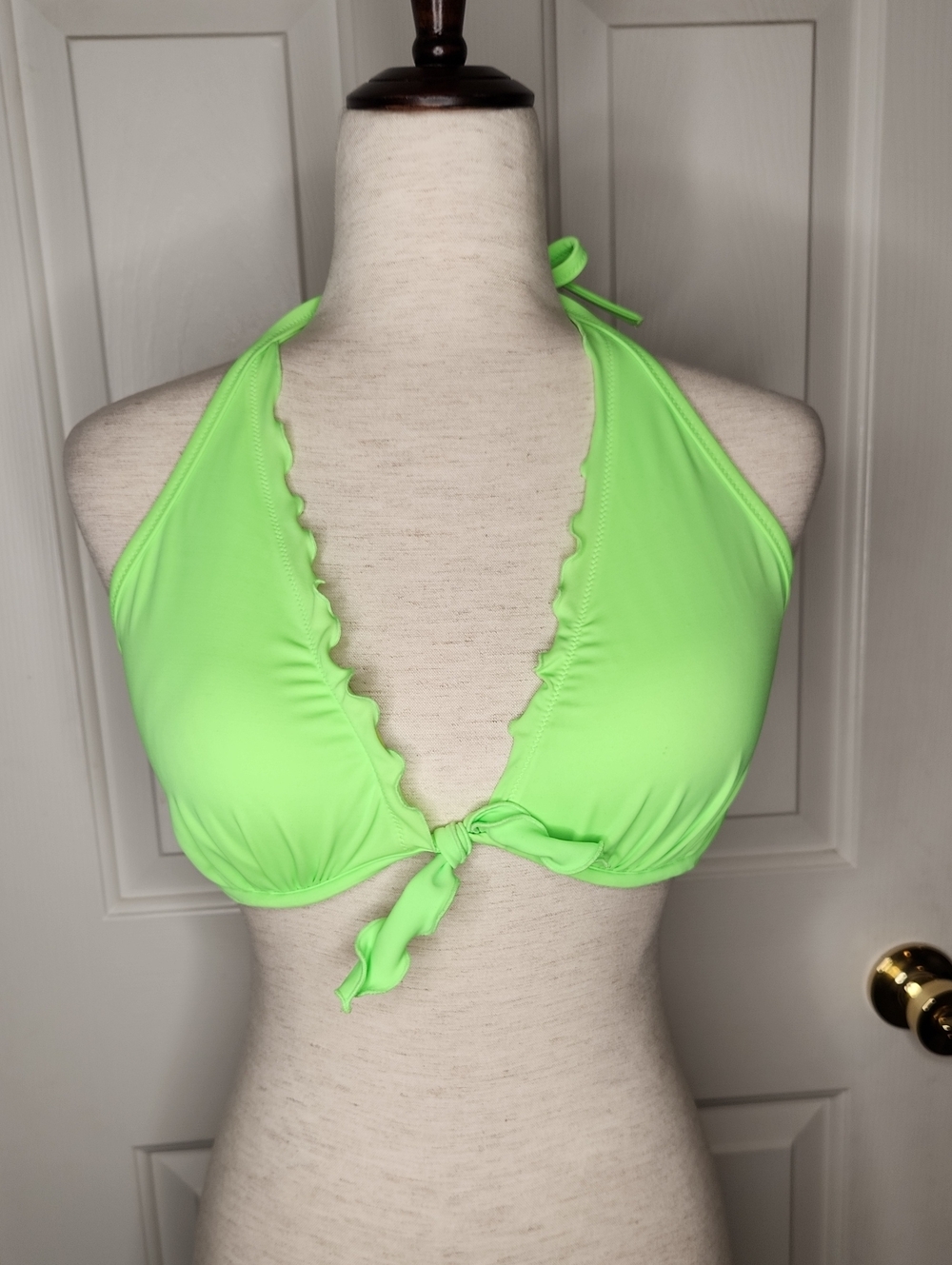 Victoria's Secret Lime Green Bikini Top Size 34DD